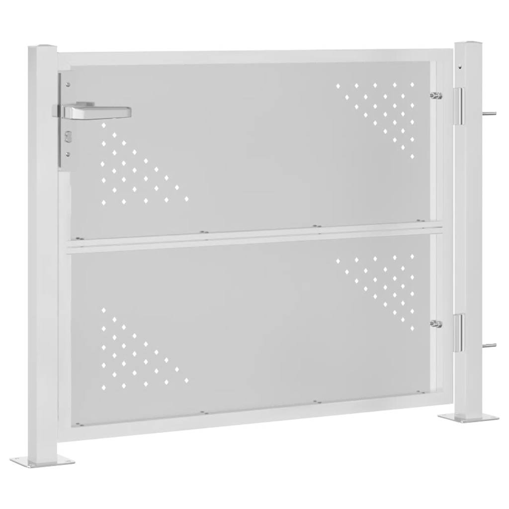 Cancello da giardino 100x70 cm in acciaio inox 376486