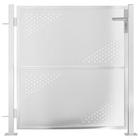 Cancello da giardino 100x95 cm in acciaio inox 376487