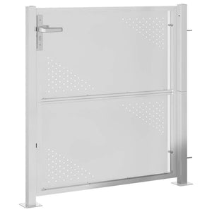 Cancello da giardino 100x95 cm in acciaio inox 376487