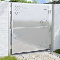 Cancello da giardino 100x95 cm in acciaio inox 376487