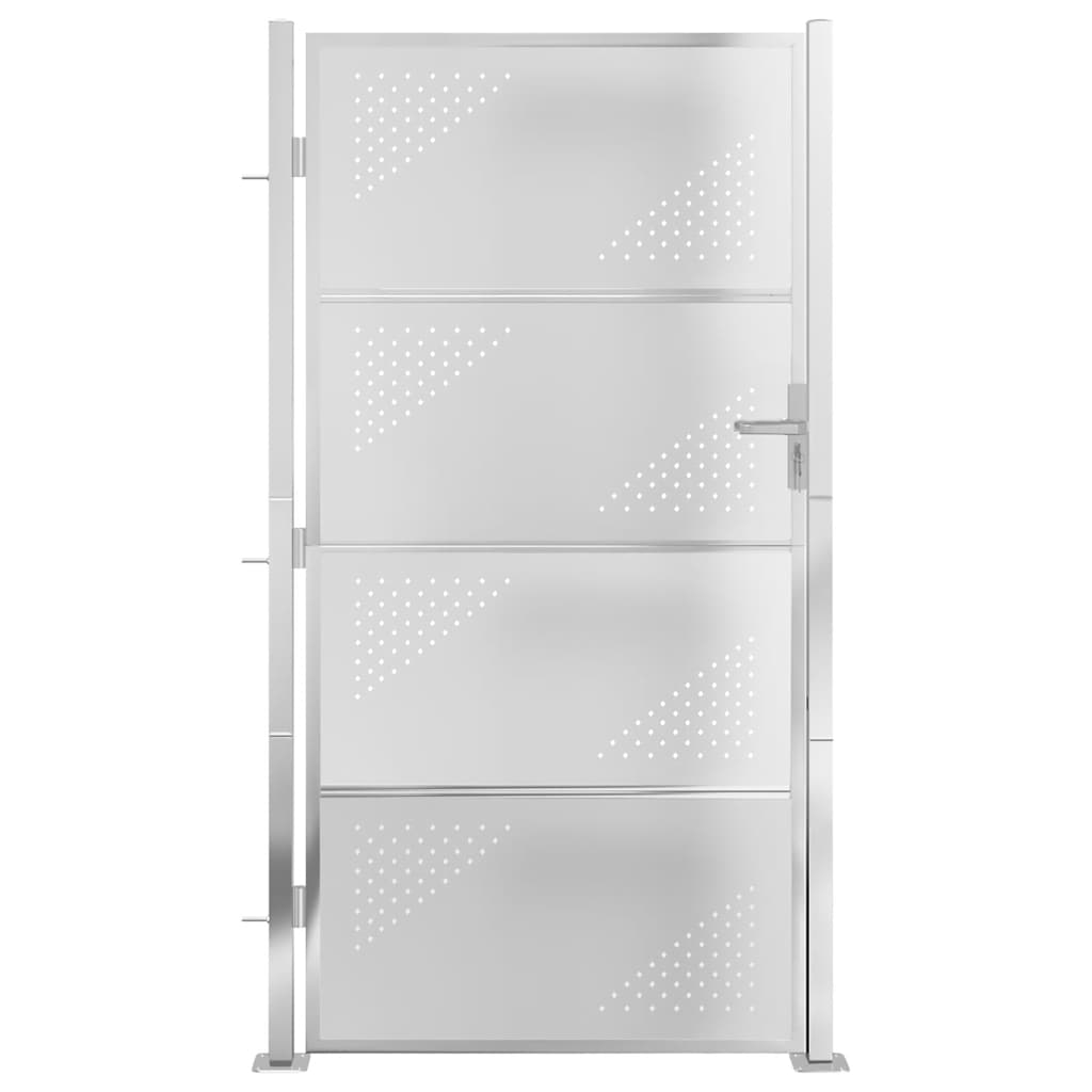 Cancello da giardino 100x176 cm in acciaio inox 376490