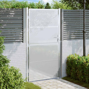 Cancello da giardino 100x176 cm in acciaio inox 376490