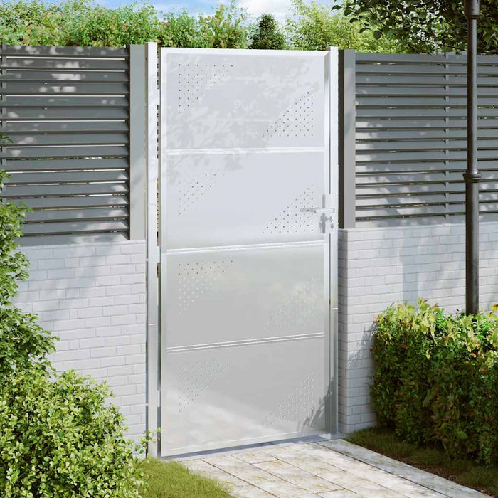 Cancello da giardino 100x176 cm in acciaio inox 376490