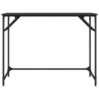 Scrivania Nera 100x45x76cm Legno e Acciaio Verniciato a Polvere 842266