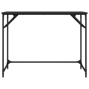 Scrivania Nera 100x45x76cm Legno e Acciaio Verniciato a Polvere 842266