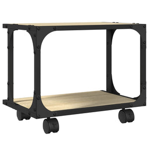 Supporto per stampante tavolo ufficio 2 livelli sonoma 41 x 28 x 335 cm marrone 02_0044795