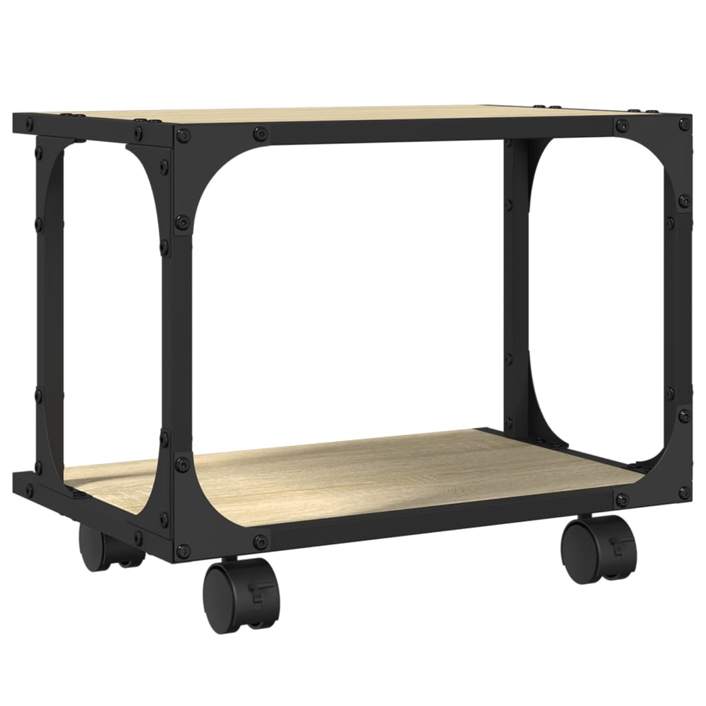 vidaXL Supporto Stampante 2 Piani Rovere Sonoma 41x28x33,5 Multistrato