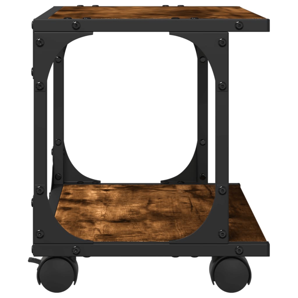 Tavolo porta stampante per ufficio 2 livelli 41 x 28 x 335 cm marrone 02_0044786