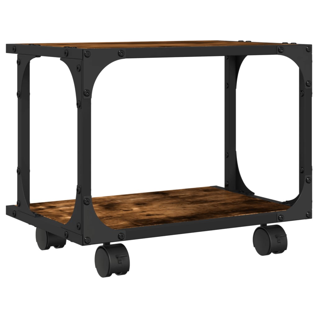 Tavolo porta stampante per ufficio 2 livelli 41 x 28 x 335 cm marrone 02_0044786