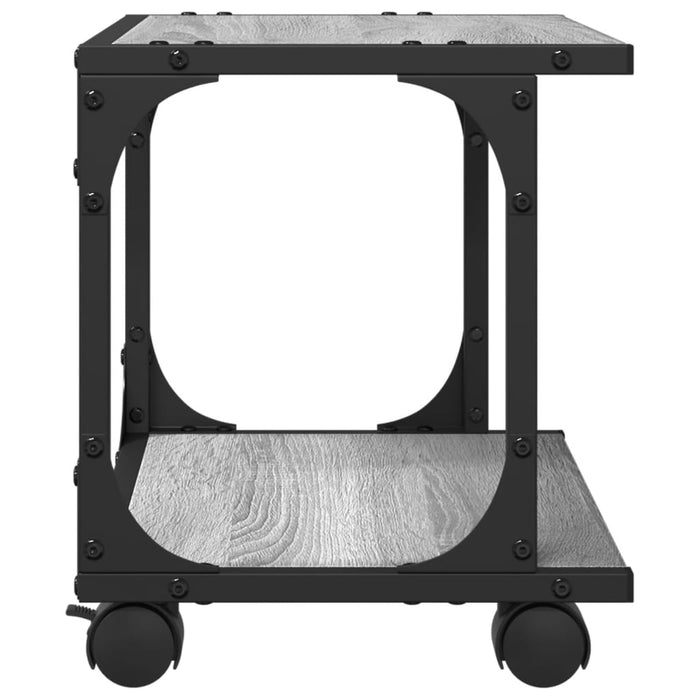 Supporto Stampante 2 Piani Grigio Sonoma 41x28x33,5 Multistrato 842274