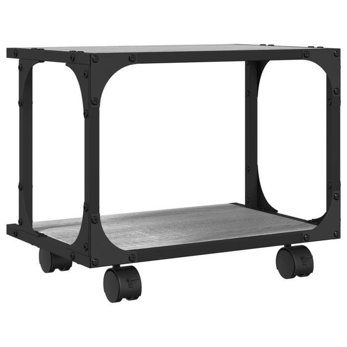 Supporto Stampante 2 Piani Grigio Sonoma 41x28x33,5 Multistrato 842274