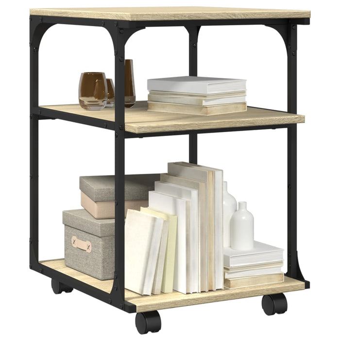 Supporto Stampante 3 Piani Rovere Sonoma 43x48x64cm Multistrato 842277