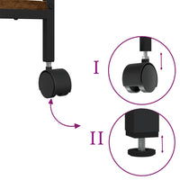 Tavolo porta stampante per ufficio 2 livelli 50 x 40 x 38 cm marrone 02_0044790