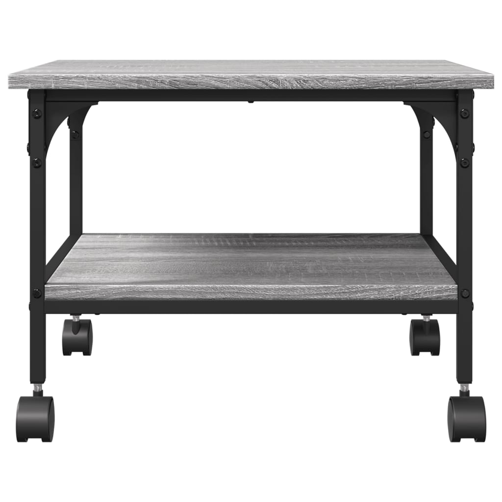 Supporto per stampante tavolo ufficio 2 livelli sonoma 50 x 40 x 38 cm grigio 02_0044800