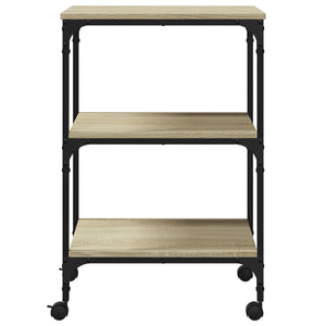 Supporto per stampante tavolo ufficio 3 livelli sonoma 50 x 41 x 75 cm marrone 02_0044721