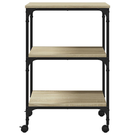 Supporto per stampante tavolo ufficio 3 livelli sonoma 50 x 41 x 75 cm marrone 02_0044721