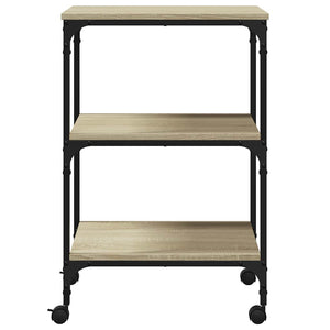 vidaXL Supporto Stampante 3 Piani Rovere Sonoma 50x41x75cm Multistrato