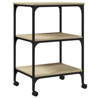 Supporto per stampante tavolo ufficio 3 livelli sonoma 50 x 41 x 75 cm marrone 02_0044721