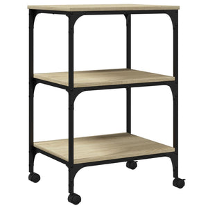 Supporto per stampante tavolo ufficio 3 livelli sonoma 50 x 41 x 75 cm marrone 02_0044721