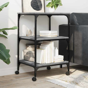 Supporto Stampante 3 Piani Grigio Sonoma 50x41x75 Multistrato 842289