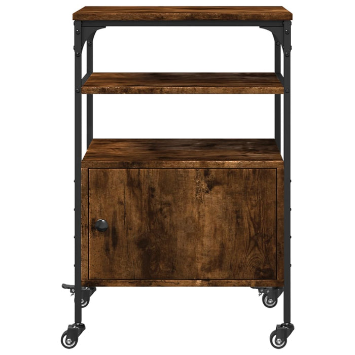 Supporto per stampante da tavolo per ufficio a 3 livelli 50 x 40 x 76 cm marrone 02_0044803