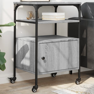 Supporto Stampante 3 Piani Grigio Sonoma 50x40x76cm Multistratocod mxl 114715