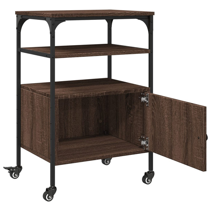 Supporto per stampante da tavolo per ufficio a 3 livelli 50 x 40 x 76 cm marrone 02_0044804