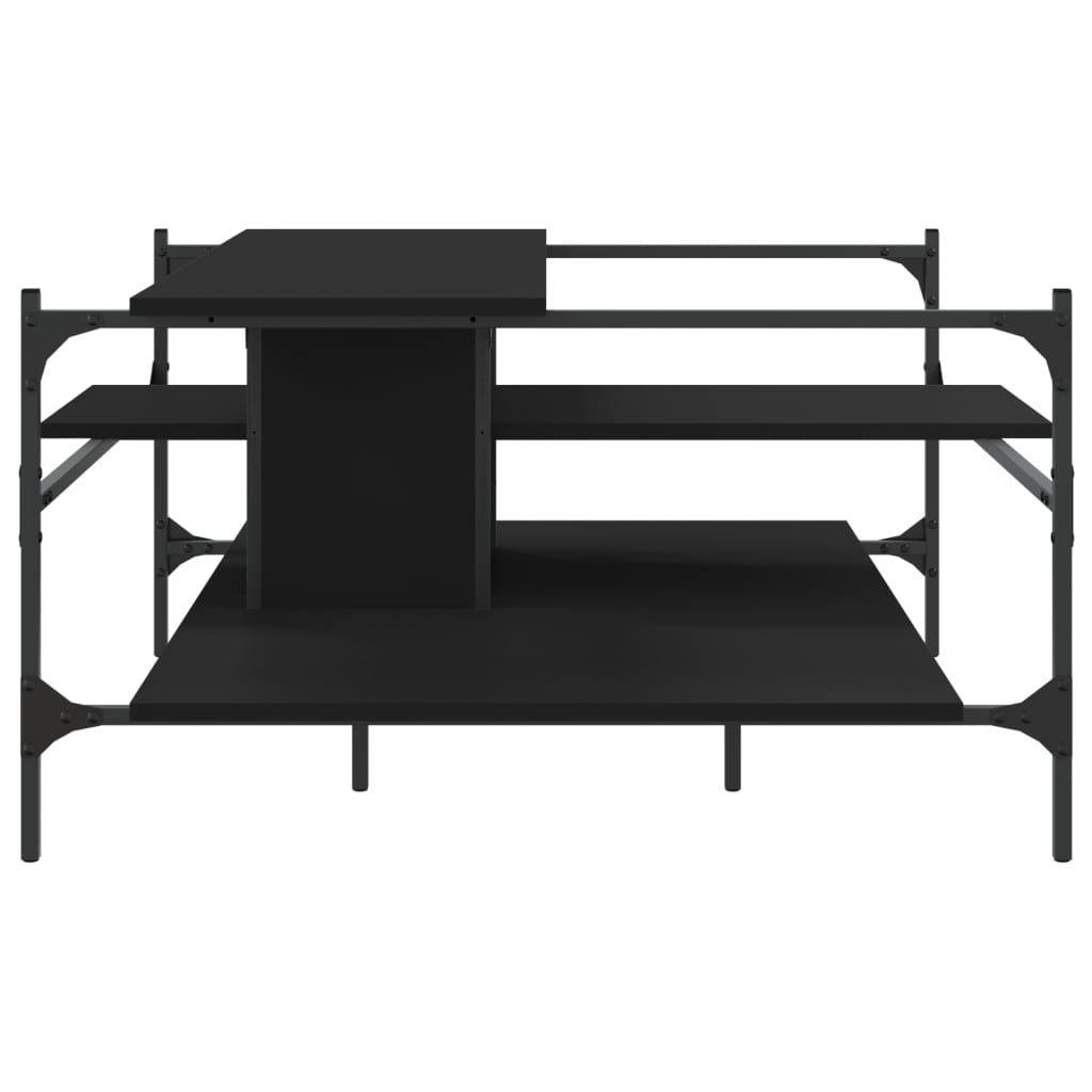 Tavolino da Salotto-Tavolino da soggiorno-Tavolo Nero 100x100x48,5 cm in Legno?Multistrato