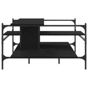 Tavolino da Salotto Nero 100x100x48,5 cm in Legno Multistrato 842311