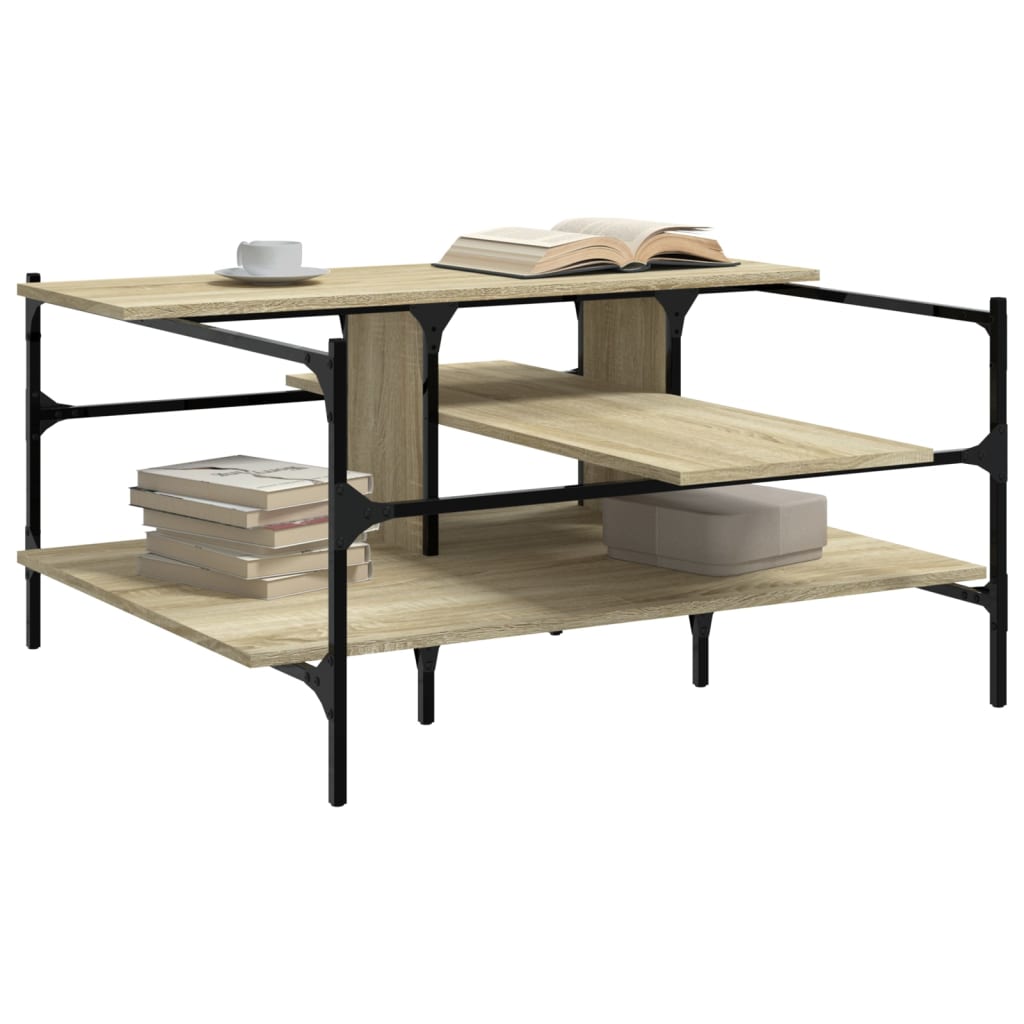 Tavolino Salotto Rovere Sonoma 100x100x48,5cm Legno Multistrato 842312