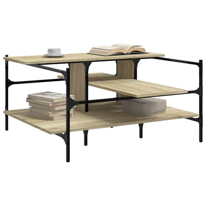 Tavolino Salotto Rovere Sonoma 100x100x48,5cm Legno Multistrato 842312