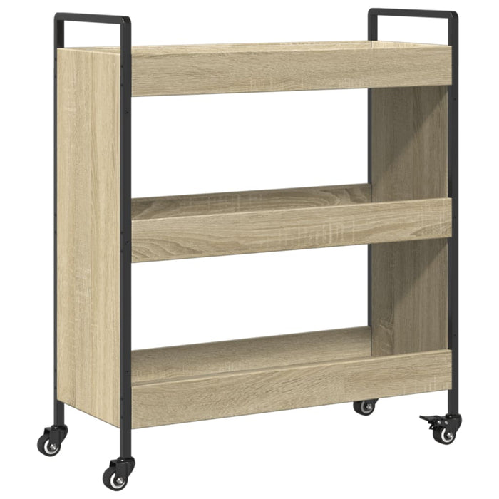 Carrello da Cucina-Scaffale per Cucina Rovere Sonoma 70x30x82 cm Legno Multistrato