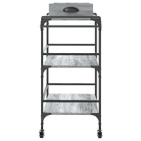 Carrello Cucina-Scaffale per Cucina Grigio Sonoma 81,5x41x92,5 cm Legno Multistrato