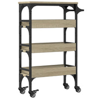 Carrello da Cucina-Scaffale per Cucina Rovere Sonoma 53x20x76 cm Legno Multistrato