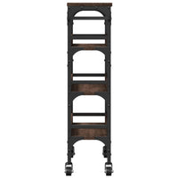 Carrello Cucina-Scaffale per Cucina Rovere Marrone 53x20x76 cm Legno Multistrato