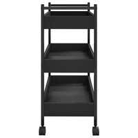 Carrello da Cucina Nero 50x30x70 cm in Legno Multistrato