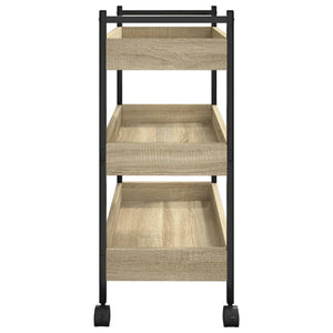 Carrello da Cucina Rovere Sonoma 50x30x70 cm Legno Multistrato