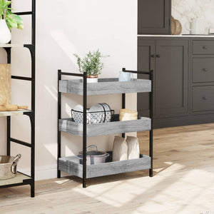 Carrello da Cucina Grigio Sonoma 50x30x70 cm Legno Multistratocod mxl 89851