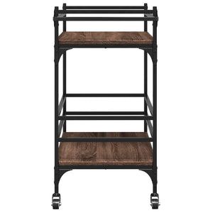 Carrello Cucina-Scaffale per Cucina Rovere Marrone 82x40x78,5 cm Legno Multistrato