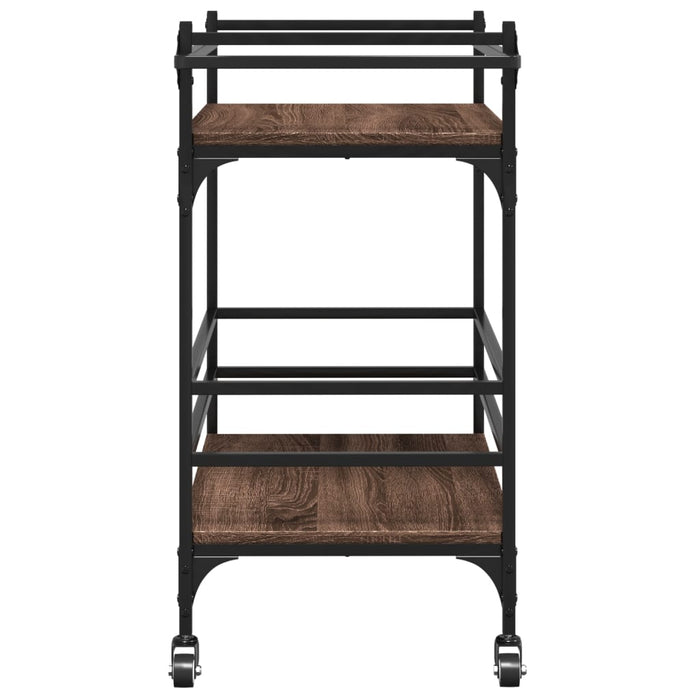 Carrello Cucina-Scaffale per Cucina Rovere Marrone 82x40x78,5 cm Legno Multistrato