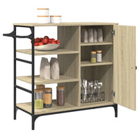 Carrello da Cucina-Scaffale per Cucina Rovere Sonoma 87,5x38,5x84,5 cm Multistrato