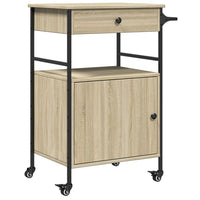 Carrello da Cucina-Scaffale per Cucina Rovere Sonoma 56x43x89,5cm Legno Multistrato