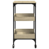 Carrello da Cucina-Scaffale per Cucina Rovere Sonoma 60x41x80,5cm Legno Multistrato