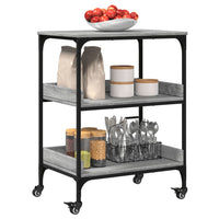 Carrello da Cucina-Scaffale per Cucina Grigio Sonoma 60x41x80,5cm Legno Multistrato