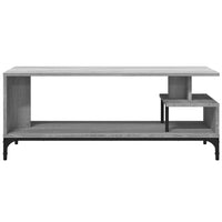 Mobile TV-Credenza TV-Console TV Grigio Sonoma 102x40x41cm Legno e Acciaio a Polvere