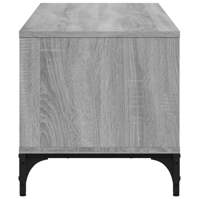 Mobile TV-Credenza TV-Console TV Grigio Sonoma 102x40x41cm Legno e Acciaio a Polvere