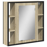 Mobile Bagno con Specchio Rovere Sonoma 60x16x60 cm Multistrato 842427