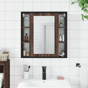 Mobile Bagno Specchio Rovere Marrone 60x16x60 Legno Multistrato 842430