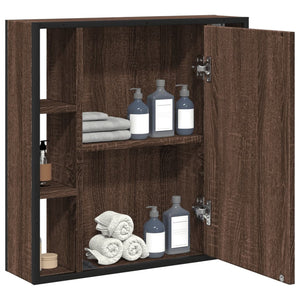 Mobile Bagno Specchio Rovere Marrone 60x16x60 Legno Multistrato 842430