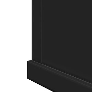 Mobile da Bagno con Specchio Nero 42x12x60 cm Legno Multistrato